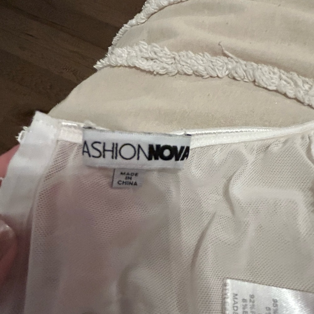 Fashion Nova White Floral Lace Corset - Picture 4 of 5
